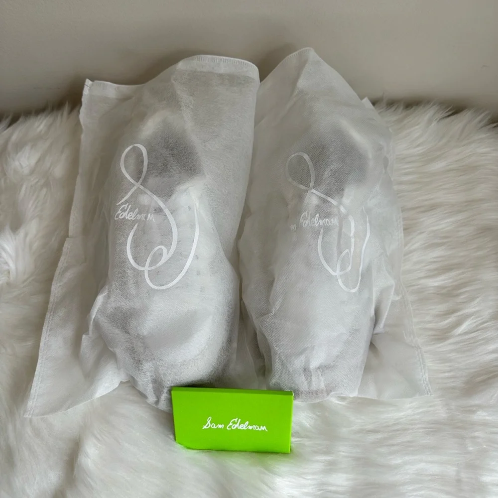 NIB Sam Edelman Layla Suede and Nylon Fashion Sneakers White Multi size 7.5 - Picture 13 of 16